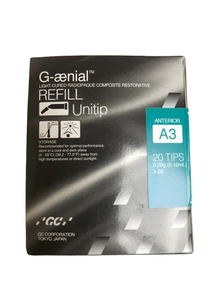 GC 004651 G-aenial Sculpt Universal Dental Composite Unitips 20/Pk A3 009171 GC 004651 G-aenial Sculpt Universal Dental Composite Unitips 20/Pk A3 009171